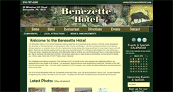 Desktop Screenshot of benezettehotel.com